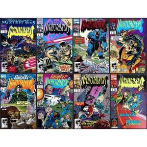 Marvel Comic 8x Comic Lot Nightstalkers #1-8 Blade Punisher Ghost Rider